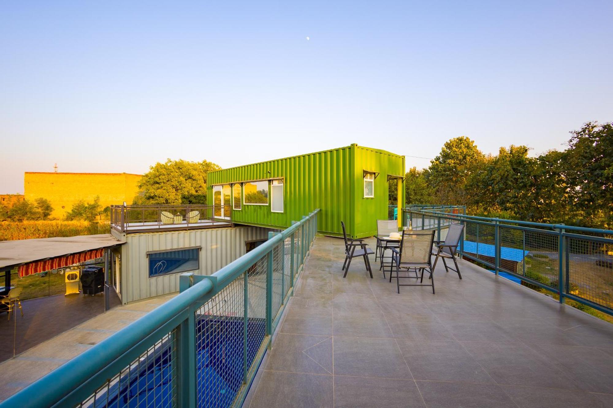 Elivaas Hidden Oasis 4Bhk With Pool, Mud House & Container House Villa Dhauj Exterior photo